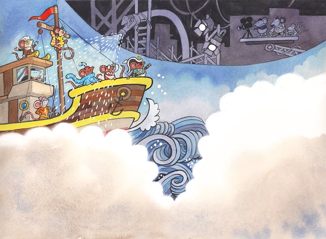 Mice Camera Action Original Art: Special Effects at Sea