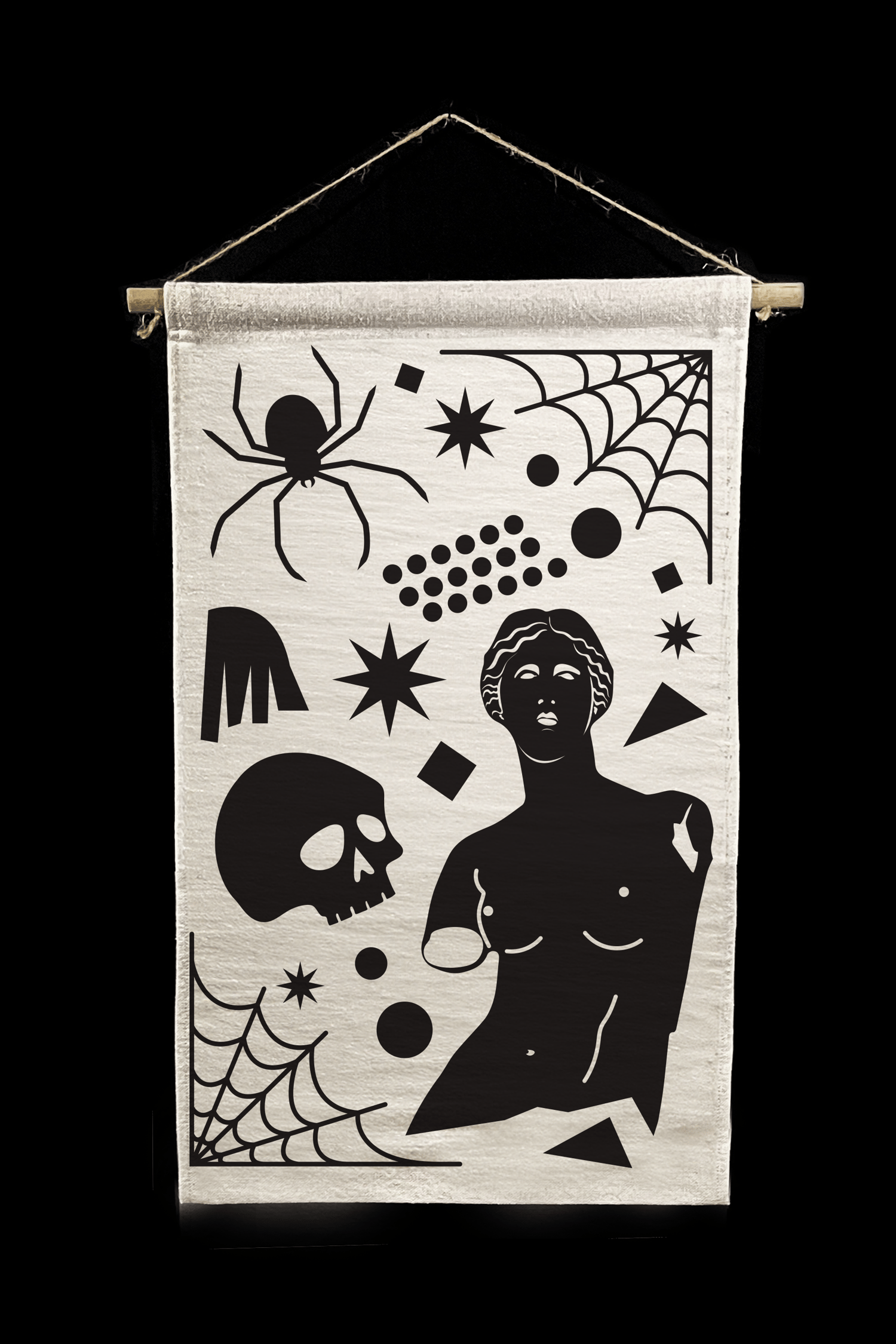 Spiders & Venus  - Canvas Tapestry