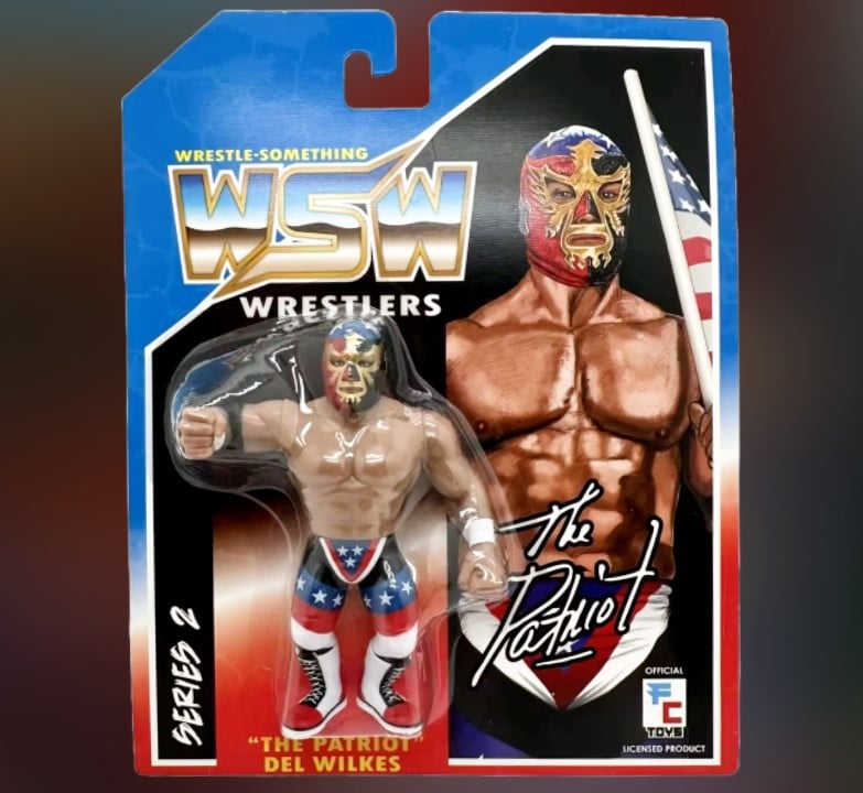 **IN STOCK** DEL WILKES THE PATRIOT RETRO WRESTLE-SOMETHING WRESTLERS SERIES 2 FIGURE