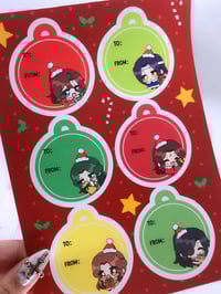 Image 2 of Christmas Tag Stickers -- 2024 