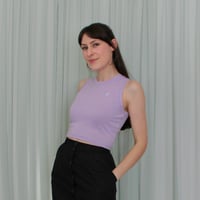 Image 3 of Phuncle cropped merino tank top - Lilac