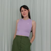 Image 4 of Phuncle cropped merino tank top - Lilac