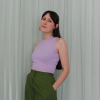 Image 7 of Phuncle cropped merino tank top - Lilac