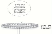 Image 4 of 3mm Moissanite Tennis Chain and 3mm Bracelet SET 