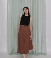 Image 3 of Phuncle cropped merino tank top - Liquorice