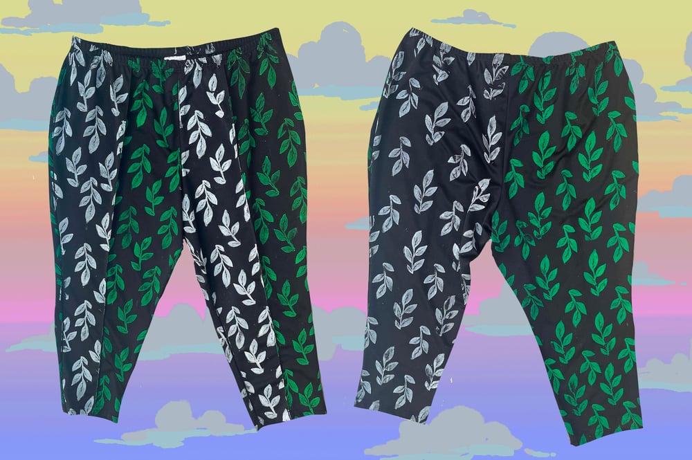 Image of Ready to ship leafy print dress pants- sizes 4, 16P, and 26