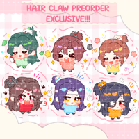 Hair Claw Chibi Charms & Stickers (EXTRAS)
