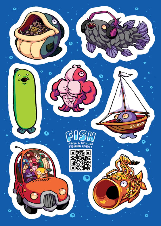 Image of Fish Sticker Sheet