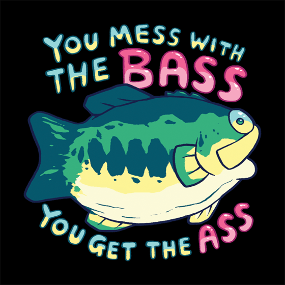 Image of Mess with Bass / Get Ass Vinyl Sticker