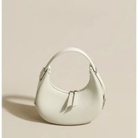 Image 2 of PU Leather Half Moon Handbag 