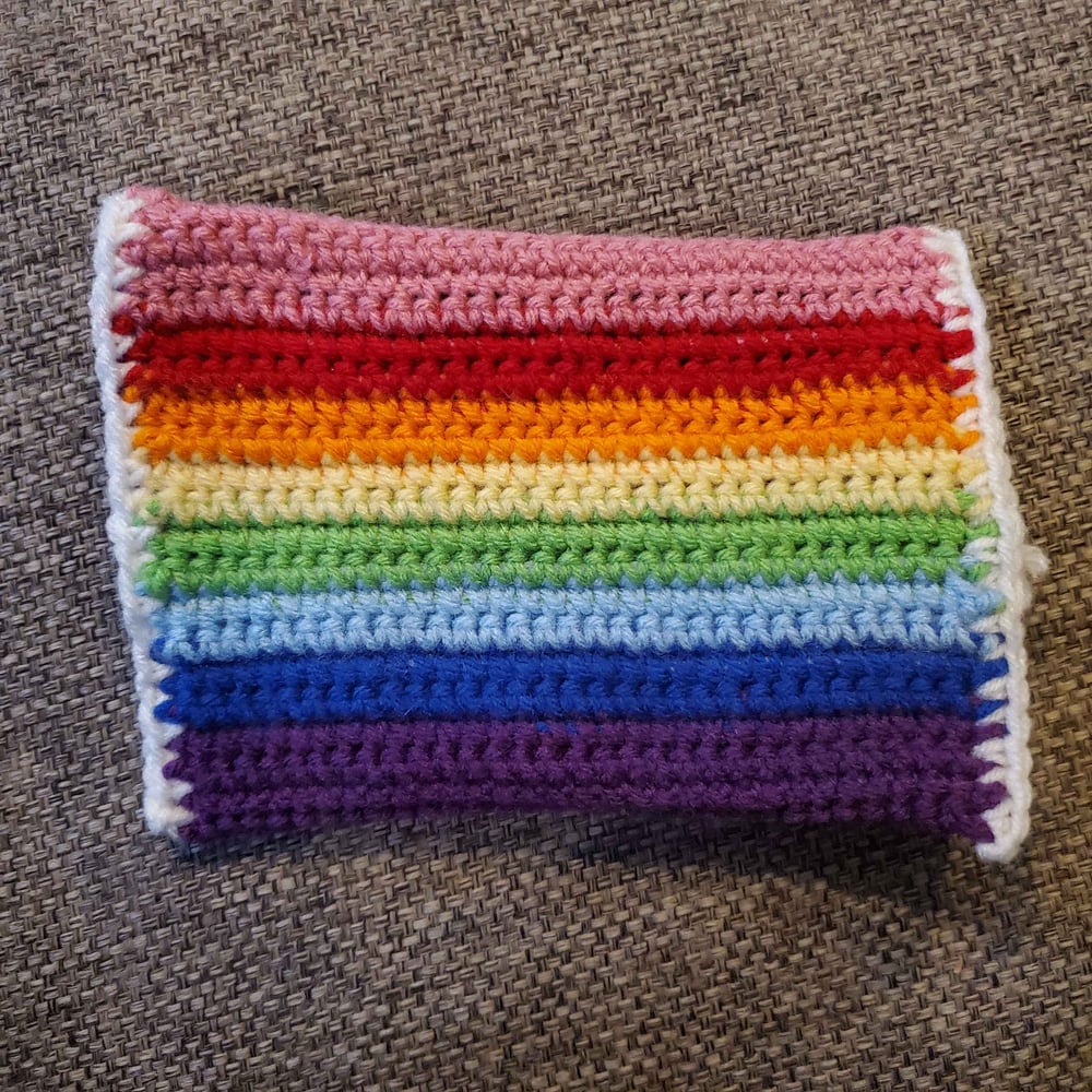 Image of Rainbow Pride Flag Crochet Bag