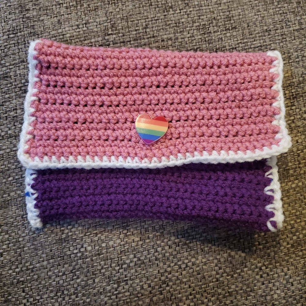 Image of Rainbow Pride Flag Crochet Bag