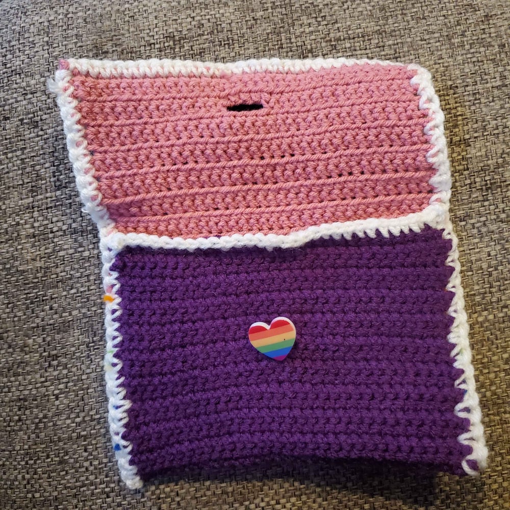 Image of Rainbow Pride Flag Crochet Bag