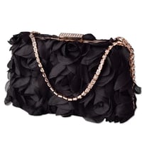 Image 6 of Sheer Fabric Floral Rose Evening Bag