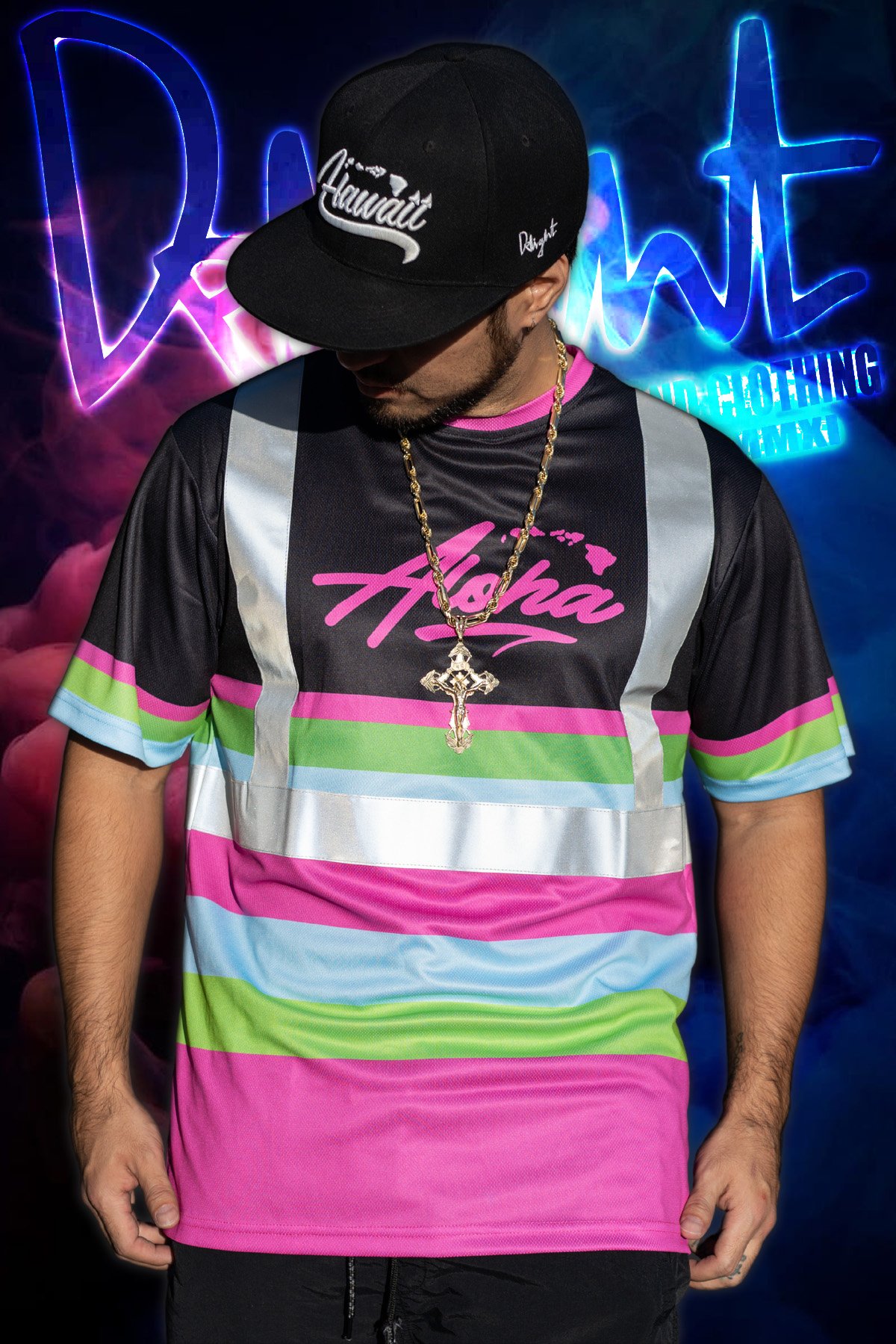 Aloha Islands - Black/Neon-Mix (Mesh) High Viz.