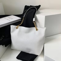 Image 3 of PU Leather Chain Strap Tote Bag