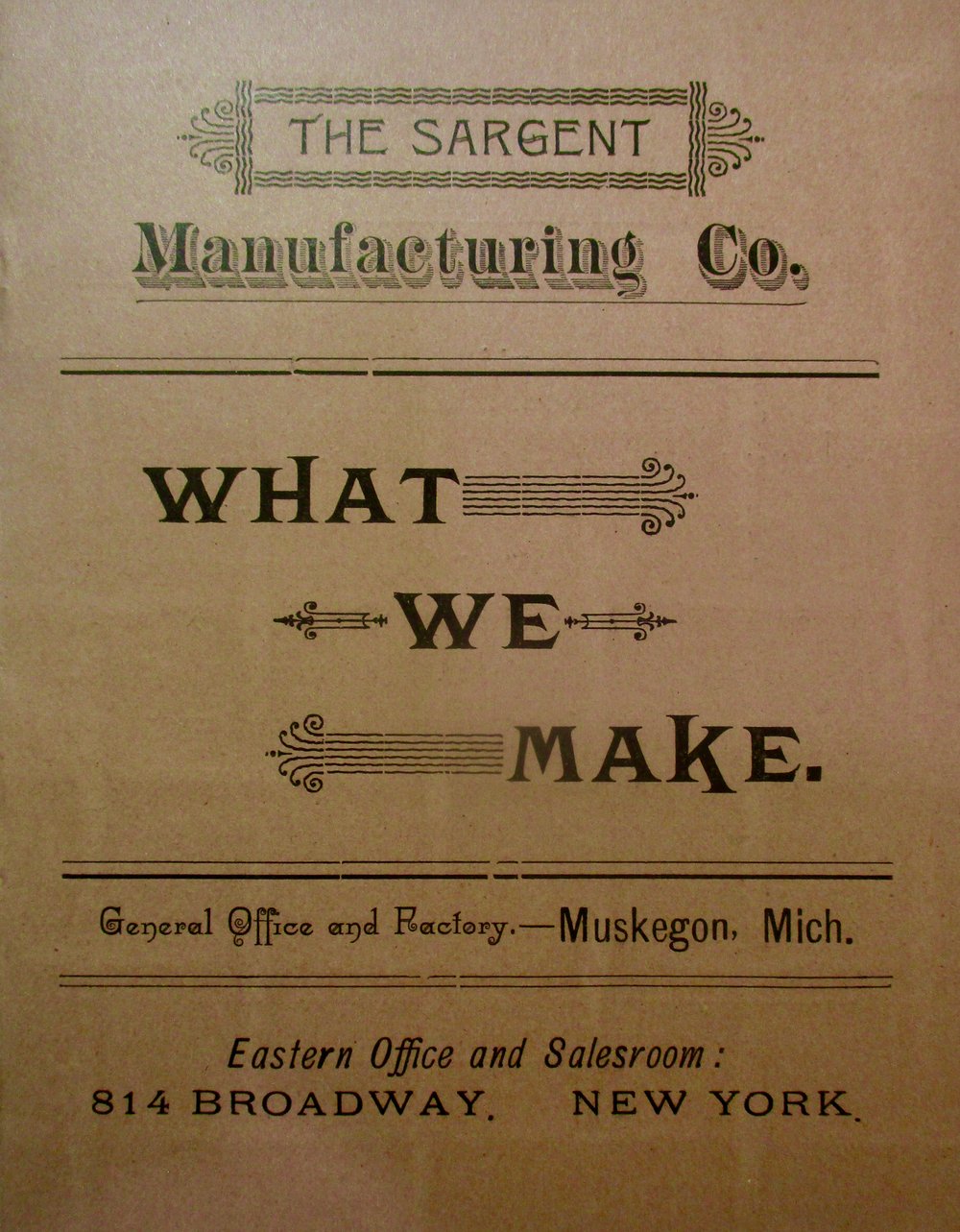 World's Columbian Exhibitor Brochure--Rocking Chairs, Wheel Chairs & More from the Sargent Co.