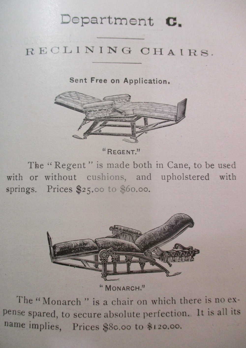 World's Columbian Exhibitor Brochure--Rocking Chairs, Wheel Chairs & More from the Sargent Co.