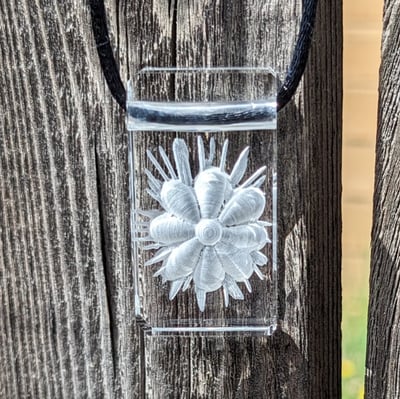 Image of Carved Floral Pendant 