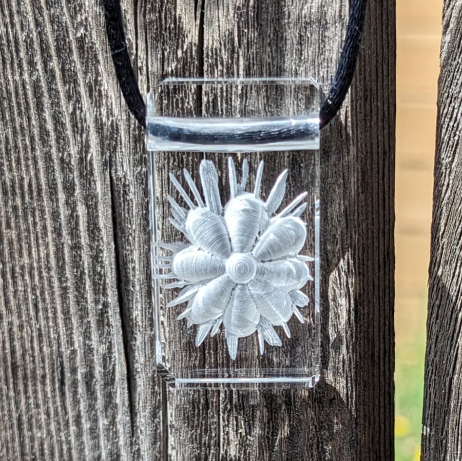 Image of Carved Floral Pendant 