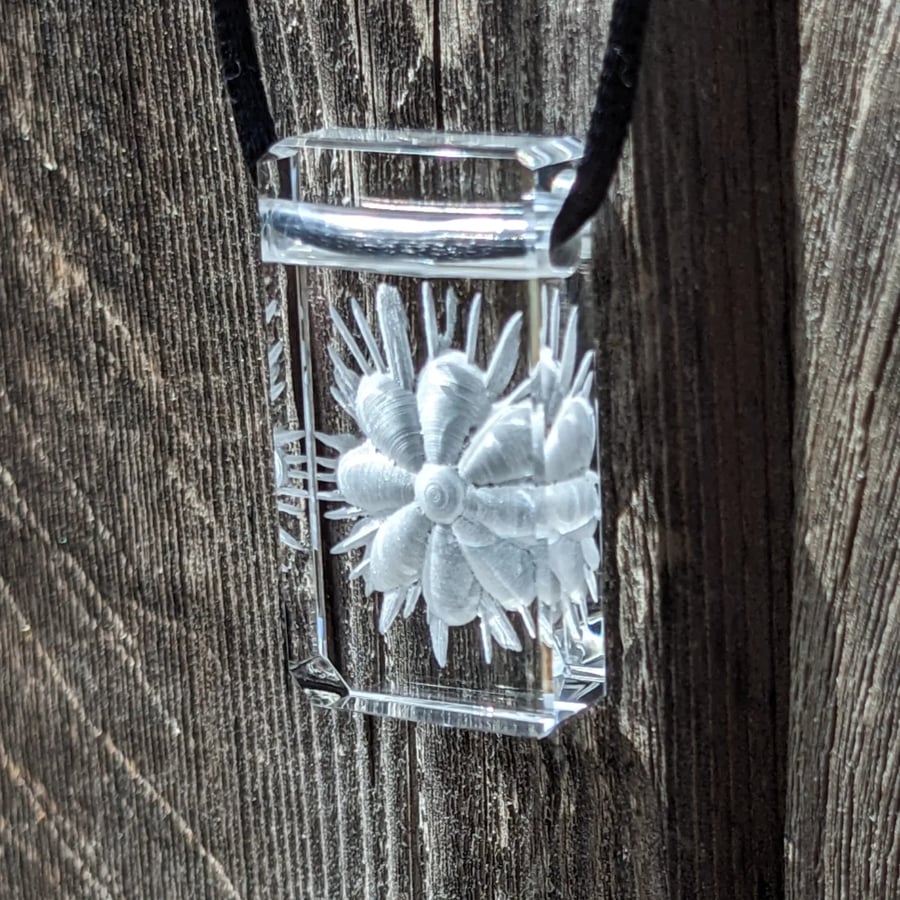 Image of Carved Floral Pendant 