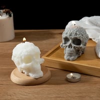 Image 1 of Floral Skull Soy Wax Candle 