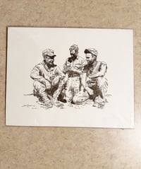Image 1 of Marines - World War II Pen Drawing