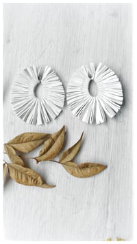 Image 1 of PEACOCK earrings - Bianco