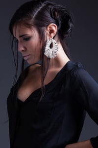 Image 4 of PEACOCK earrings - Bianco