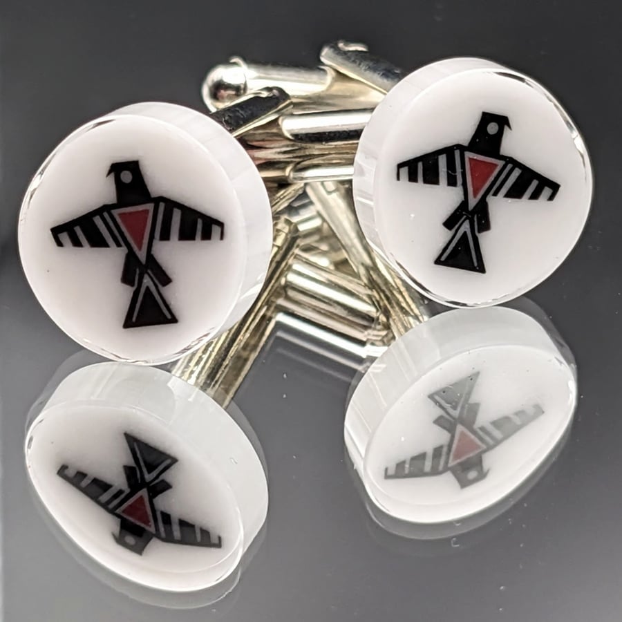 Image of Cuff Link/Tie Tack set - Thunderbird