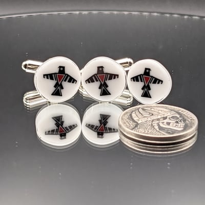 Image of Cuff Link/Tie Tack set - Thunderbird