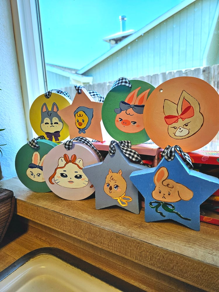 Image of SKZOO Wooden Hand-painted Hanging Ornaments