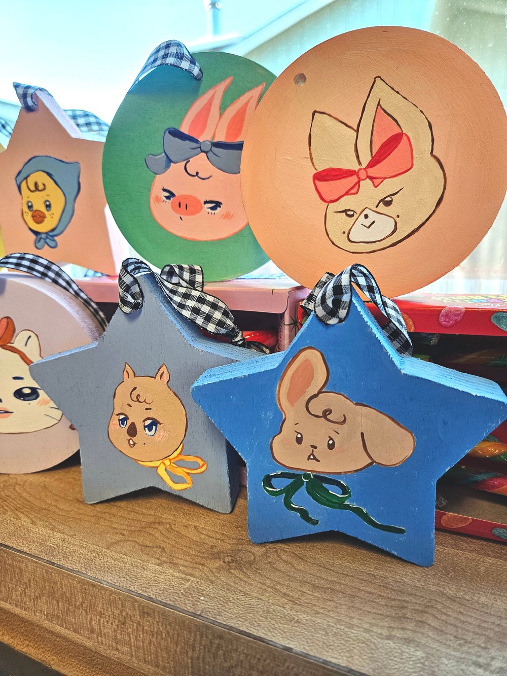 Image of SKZOO Wooden Hand-painted Hanging Ornaments