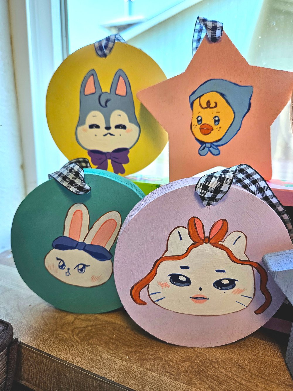 Image of SKZOO Wooden Hand-painted Hanging Ornaments