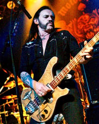 Image 3 of Lemmy Kilmister guitar stickers Motorhead decal Rickenbacker vinyl Hammered