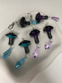 Witchy Mushroom Clay Earrings and Mushroom keychains