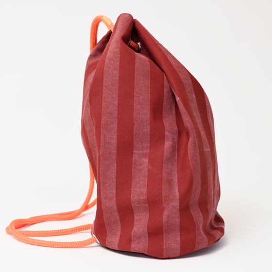 Image of Duffle Bag - Striped/Burgundy 2