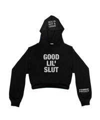 Image 2 of GOOD LIL' SLUT CROPPED HOODIE