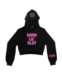 Image 1 of GOOD LIL' SLUT CROPPED HOODIE