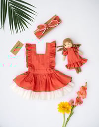 Image 1 of Peach Princess Dress & Doll Hamper | Gift Hamper For Girls