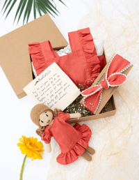 Image 2 of Peach Princess Dress & Doll Hamper | Gift Hamper For Girls
