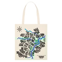 TORINO - Typographic Map Tote Bag