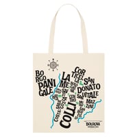BOLOGNA - Typographic Map Tote Bag