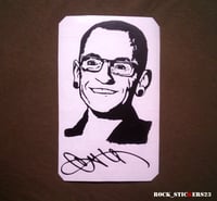 Image 2 of Chester Bennington guitar sticker guitar Linkin Park decal plus autograph