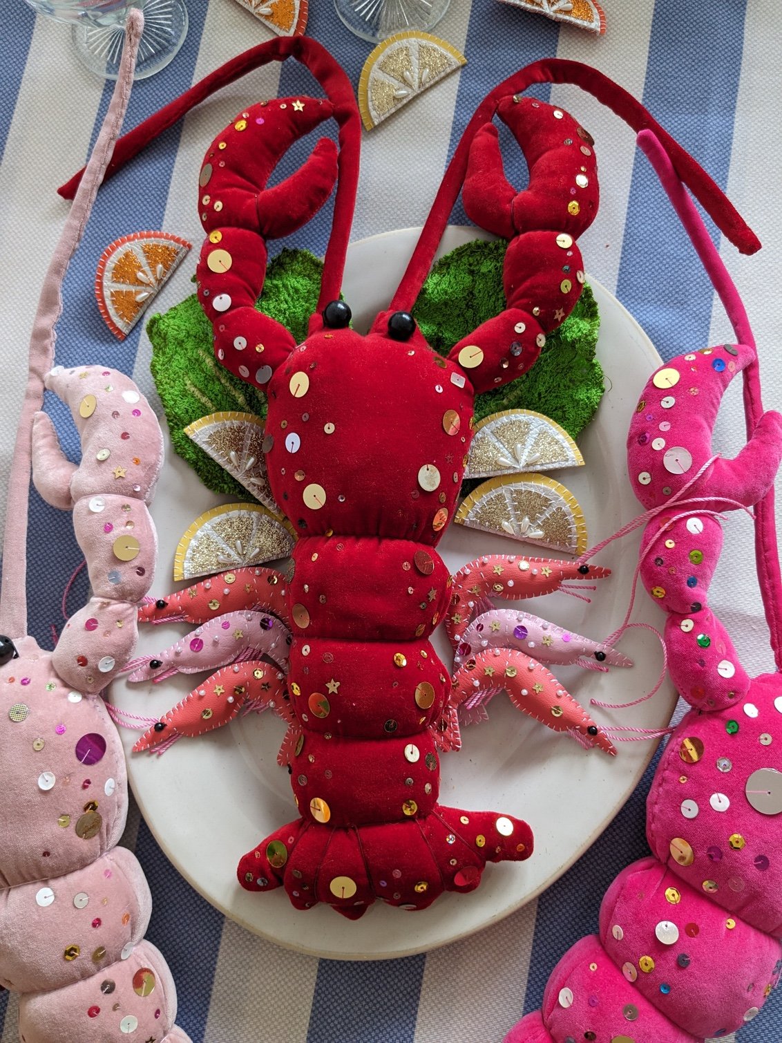 Image of Velvet Lobster Wall Decoration