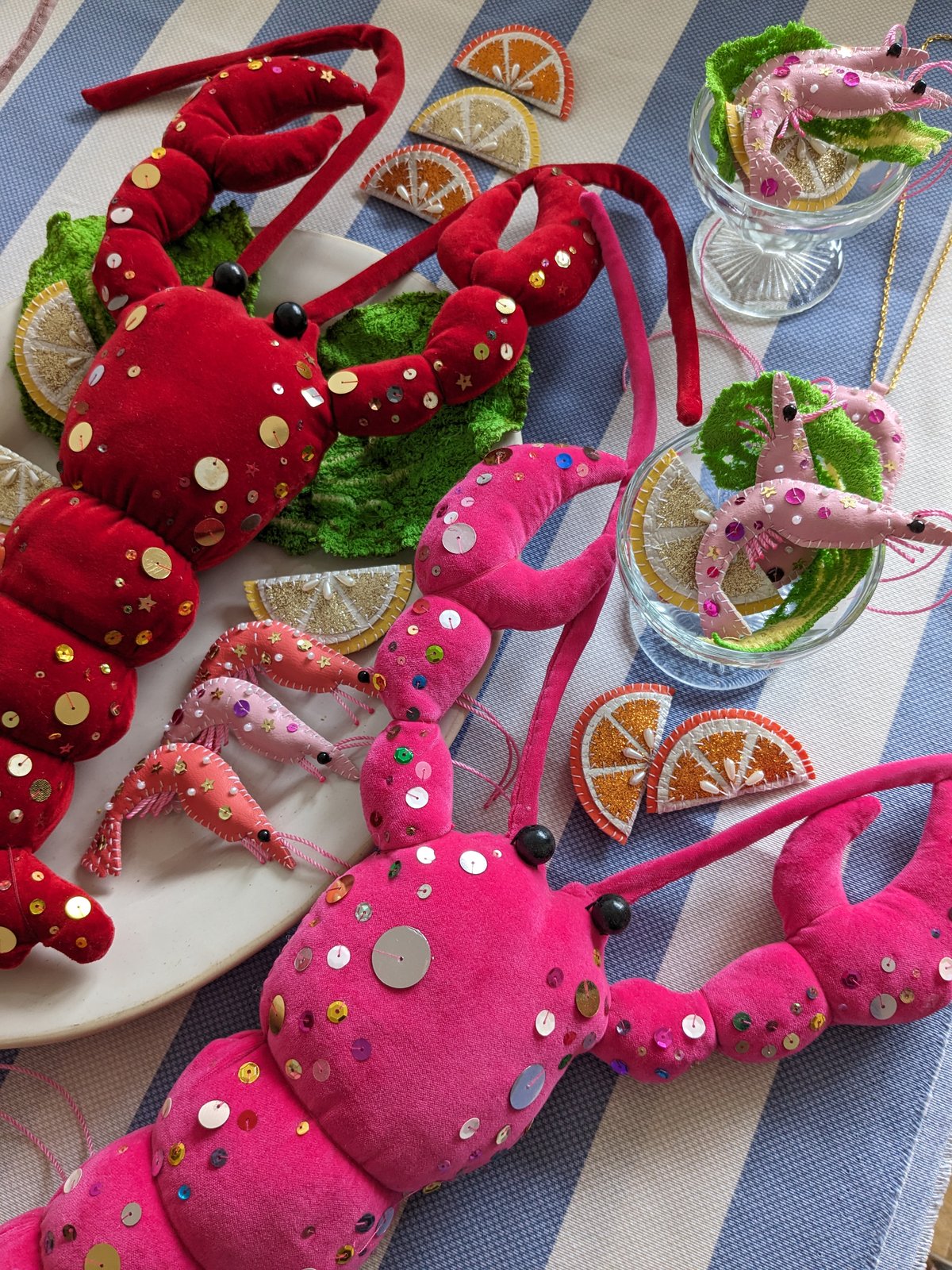 Image of Velvet Lobster Wall Decoration