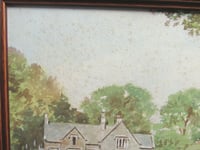 Image 4 of Ernest Aldworth (1889-1977) Watercolour Painting, Boys Walking on Village Green, Framed, age defects