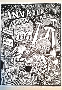 Image 2 of Original drawing - Invaders from Space