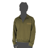 Image 1 of ÉFÉMÈRE Olive Green Half Zip Sweatshirt