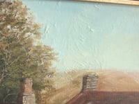 Image 5 of Vintage Oil Painting, Riverside Cottage Landscape by Stan Butler, Framed Size 19 6/10 x 12 1/10 ins 